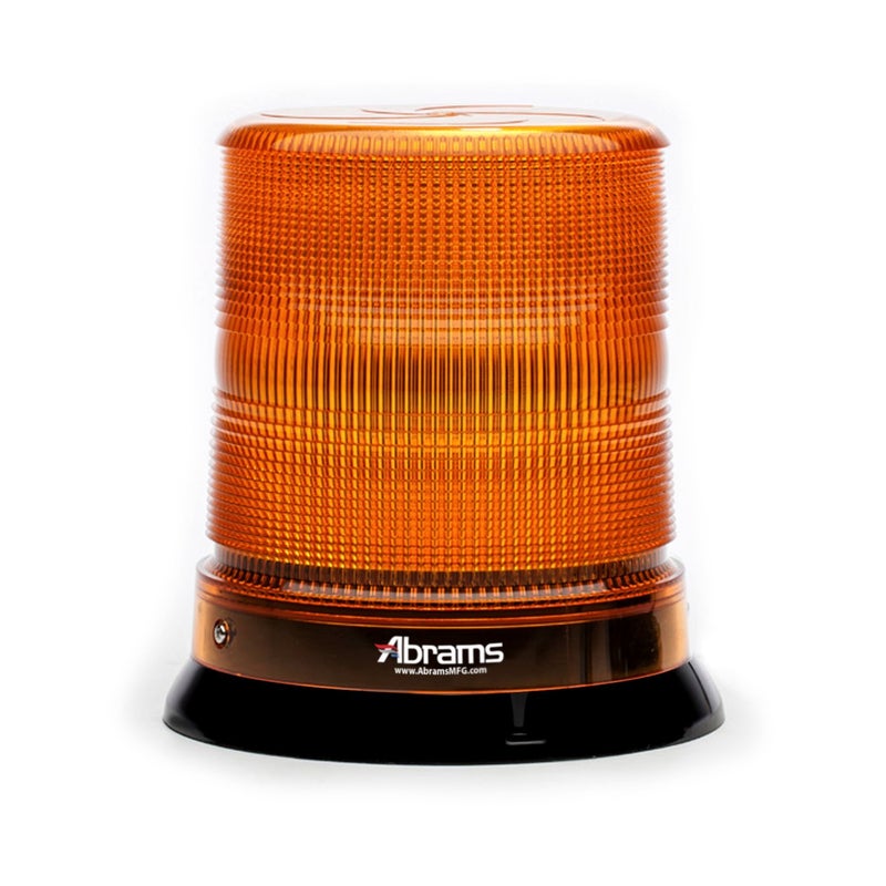 Abrams SAE Class-1 StarEye 7" Inch Dome 12 LED Magnet/Permanent Mount Construction Vehicle Warning Strobe Beacon Light - Amber - Image 1